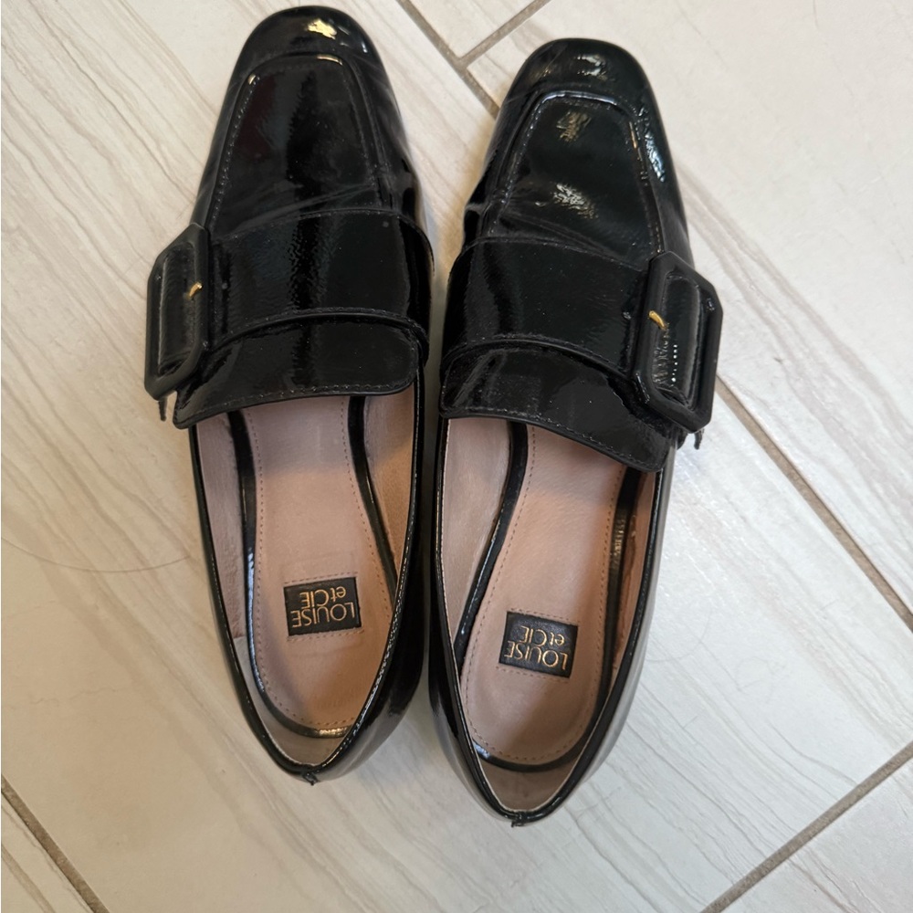 Louise et Cie Shiny Black Loafers
